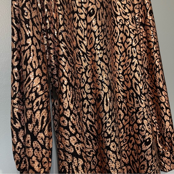 Size 14 - BOOHOO.women’s Glitter Tunic Dress Pullover Metallic Rose Gold Strap - Picture 12 of 12